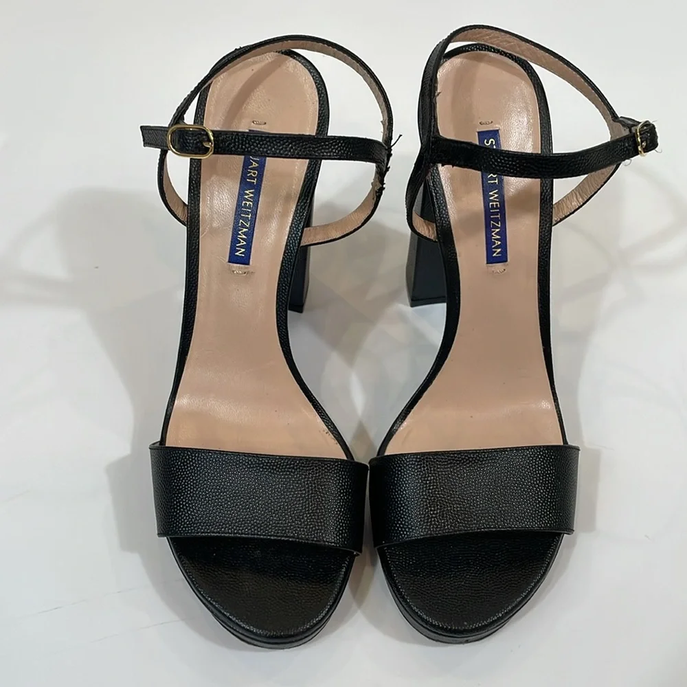 Stuart Weitzman Sunray Heels 2025 Size 8.5 Black EUC